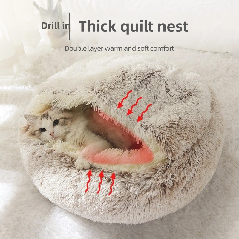 CosyPaws Calming Donut Cave Bed