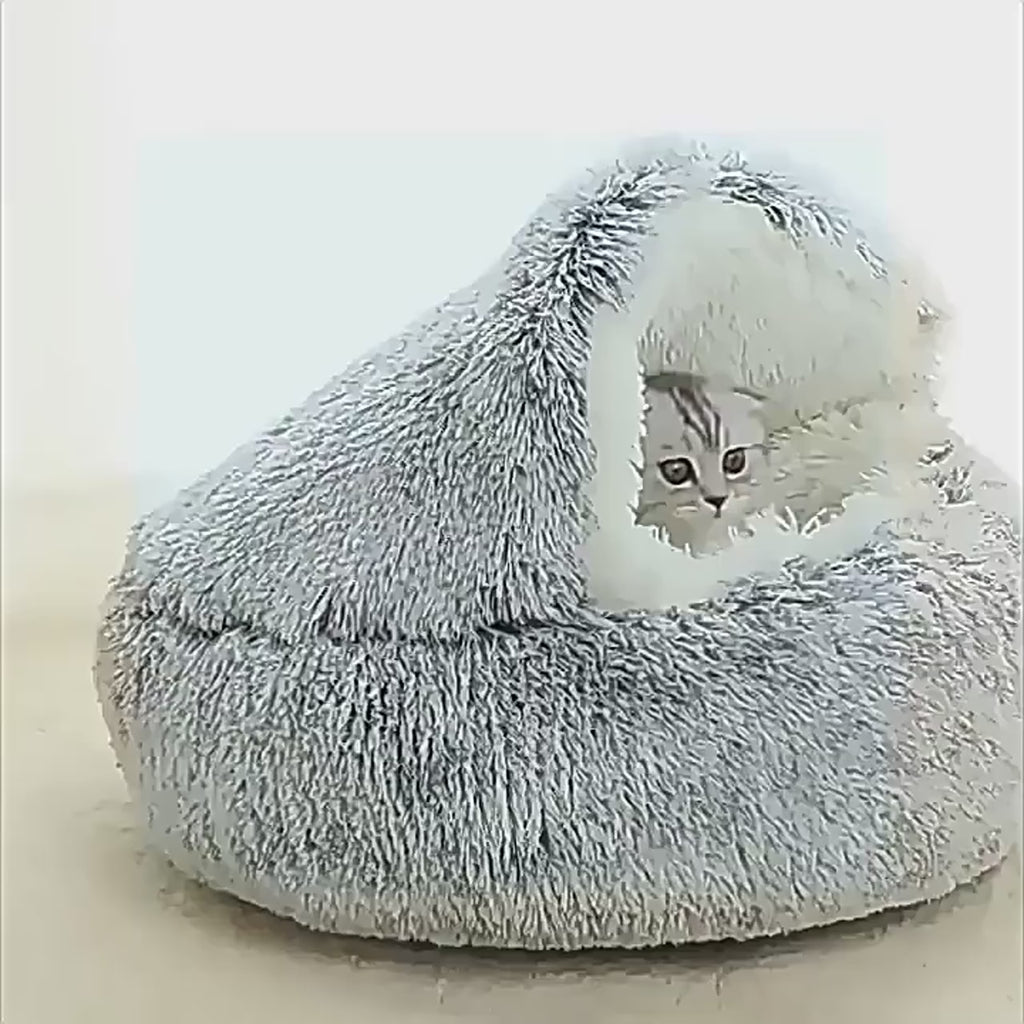 CosyPaws Calming Donut Cave Bed
